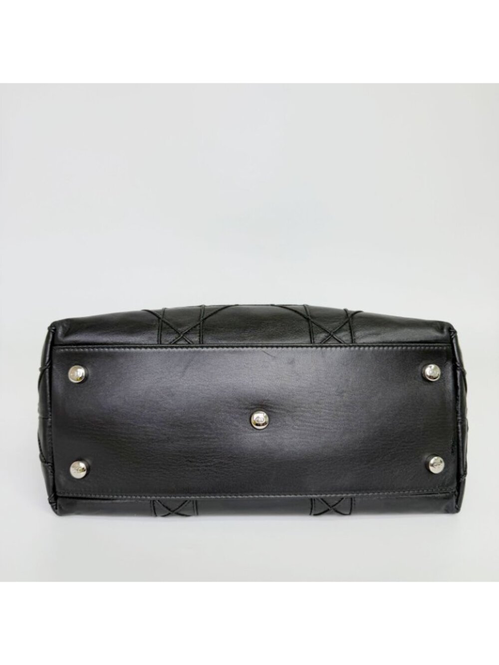 Dior Lady Cannage Large Shoulder Bag Leather Black Vintage - Picture 7 of 16